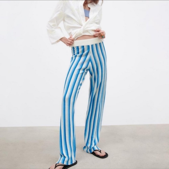 Zara Pants & Jumpsuits Zara Striped Linen Pants Poshmark